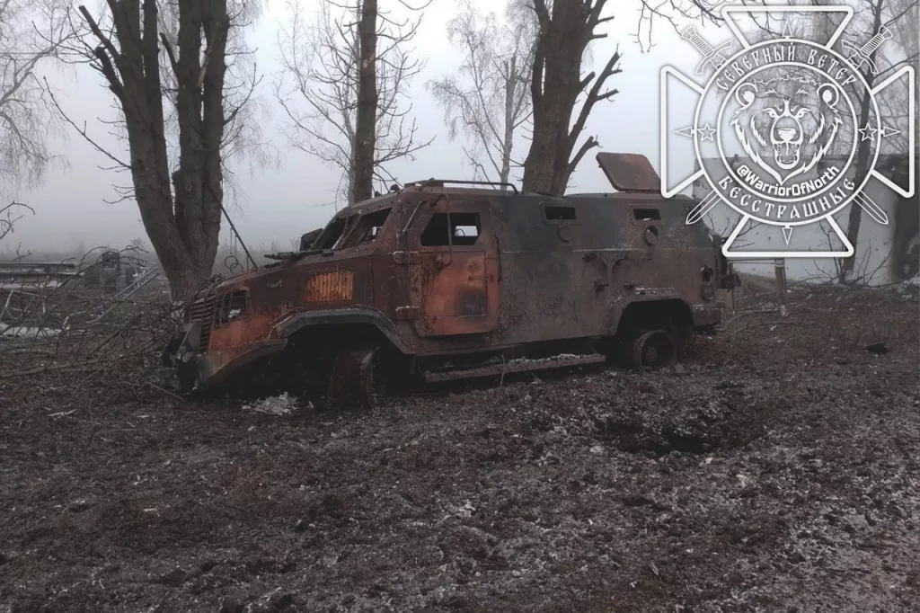 Уничтоженная вражеская техника в Суджанском приграничье