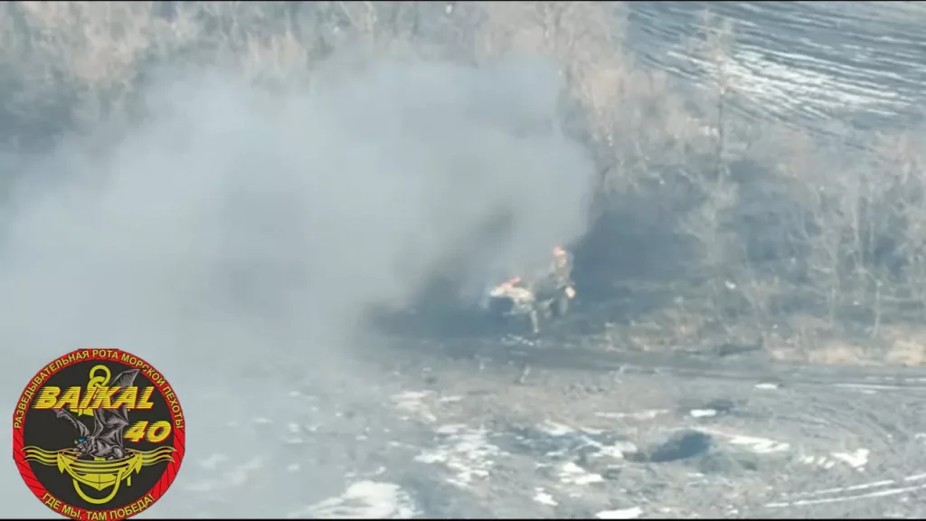 Очередная подборка работы FPV-дронов на оптоволокне по украинской технике и позициям