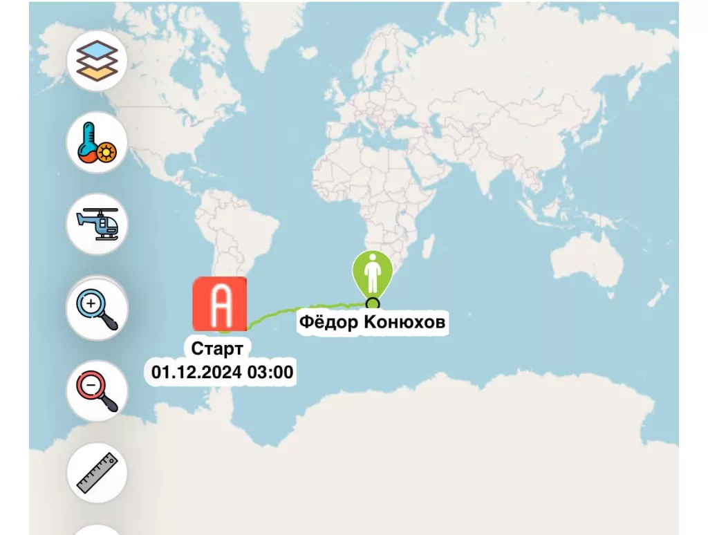 Весельная лодка нашего путешественника Федора Конюхова перевернулась более 20 раз во время шторма в Южной Атлантике, который длится уже вторую неделю