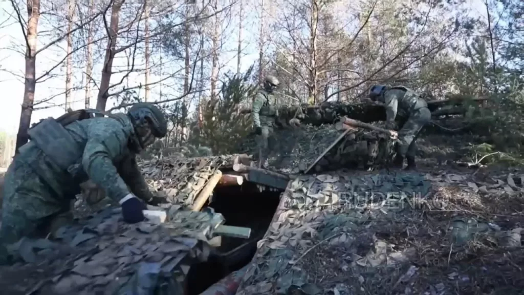 Подземное раздвижное укрытие 152-мм самоходки 2С5 «Гиацинт-С» группировки войск «Запад»