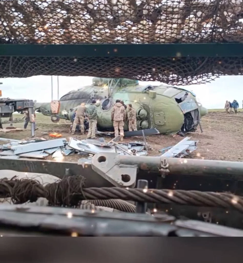 Потерпевший крушение вертолёт Ми-8 ВС Украины