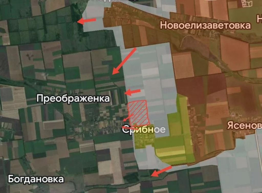 Днепропетровское направление. Наши подразделения на данном направлении сосредотачивают основные усилия в районе Серебряное (Срибное) – Запорожье (ДНР). На данный момент бои уже идут за Запорожье