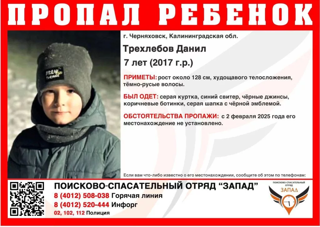 Более полутора тысяч человек вышли на поиски пропавшего мальчика в Черняховске