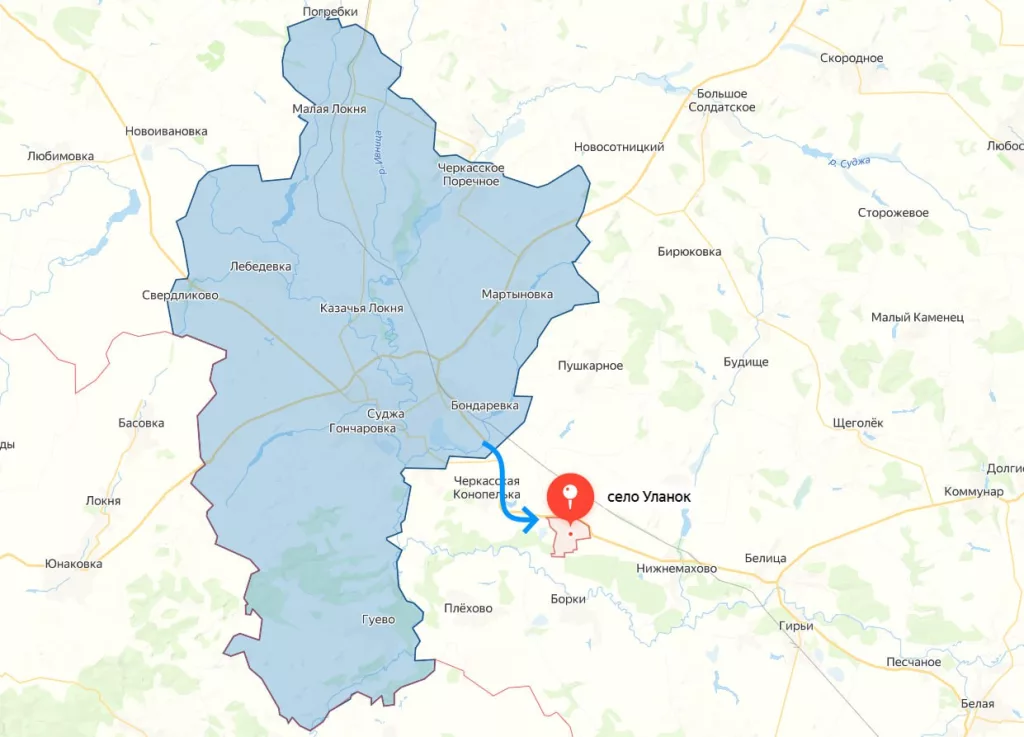 Сообщается о наступлении ВСУ в направлении села Уланок южнее Суджи