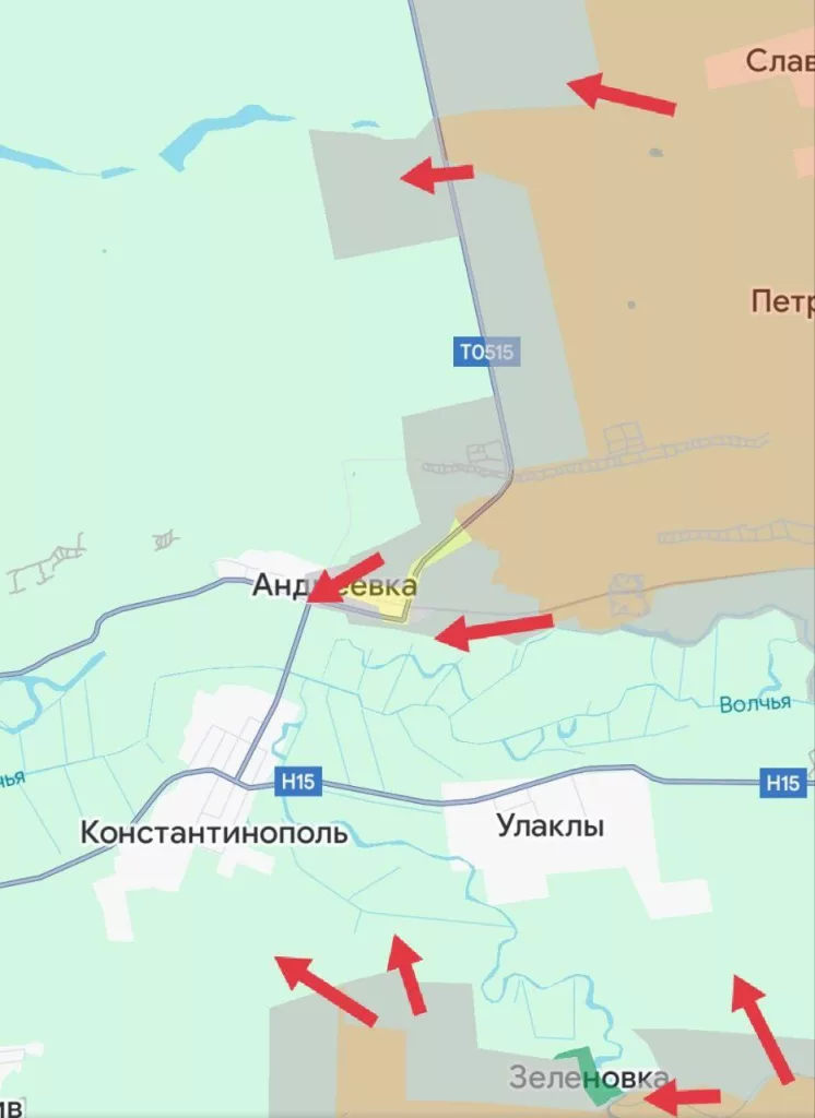 Богатырское направление. Штурмовые подразделения ВС РФ продвигаются к Константинополю с севера через Андреевку и с юго-востока