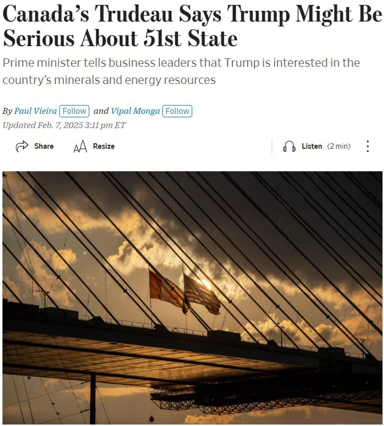 Не Украиной единой: Трамп хочет завладеть природными ресурсами Канады