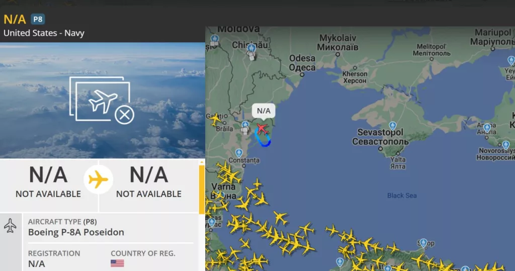 Сразу два НАТОвских борта работают в районе западного побережья Черного моря