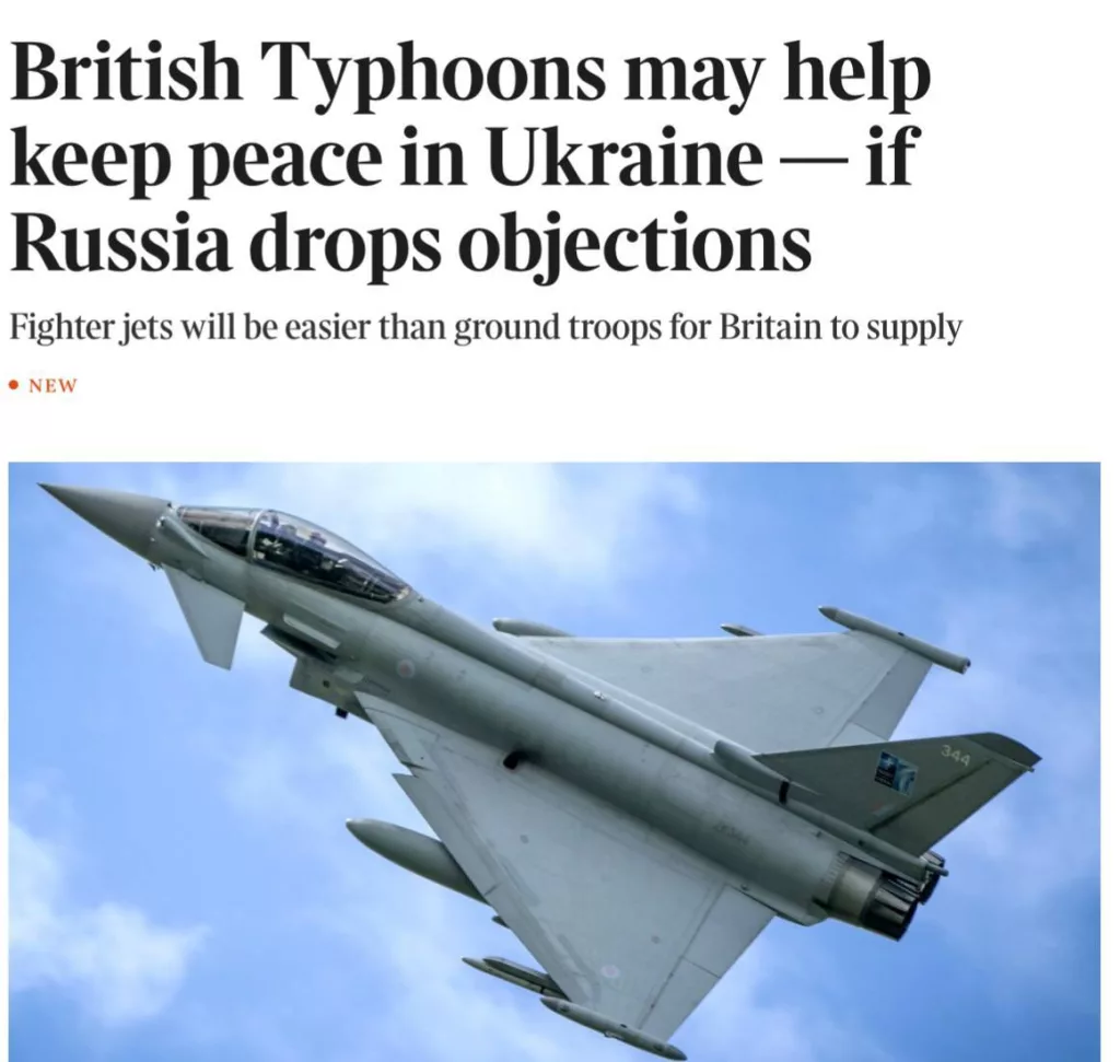 Британия готова направить на Украину истребители Typhoon для патрулирования неба, пишет The Times