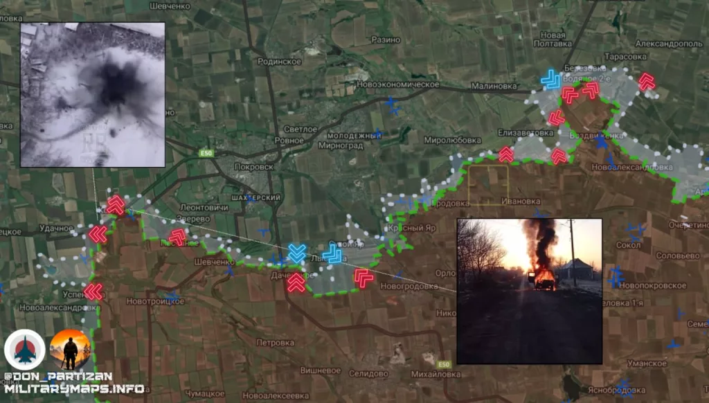 Покровское (Красноармейское) направление: развитие наступления и бои за стратегические узлы