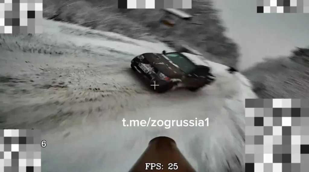 Работа оптоволоконными FPV-дронами по бронетехнике и автотранспорту ВСУ в Сумской области