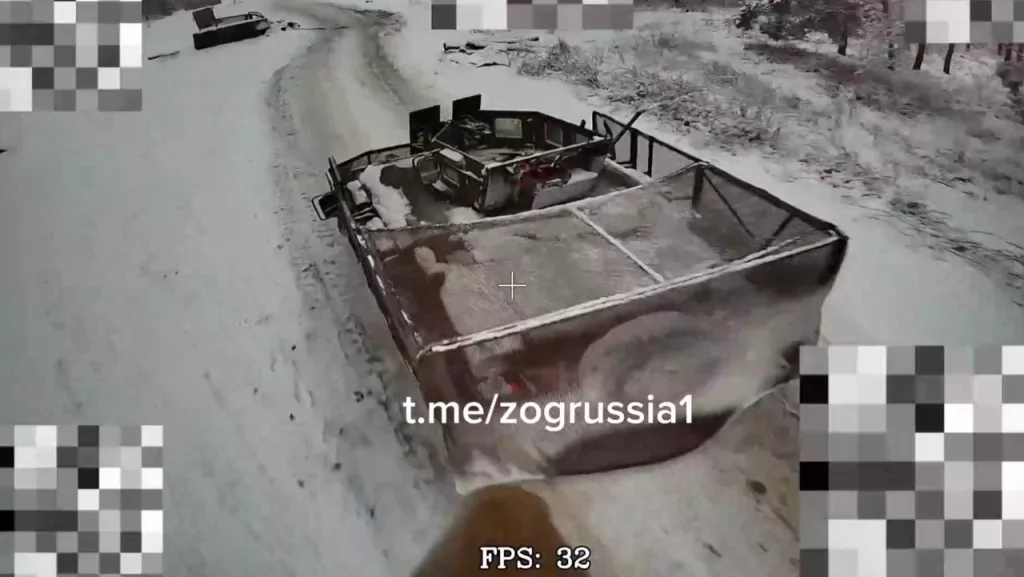 Работа оптоволоконными FPV-дронами по бронетехнике и автотранспорту ВСУ в Сумской области