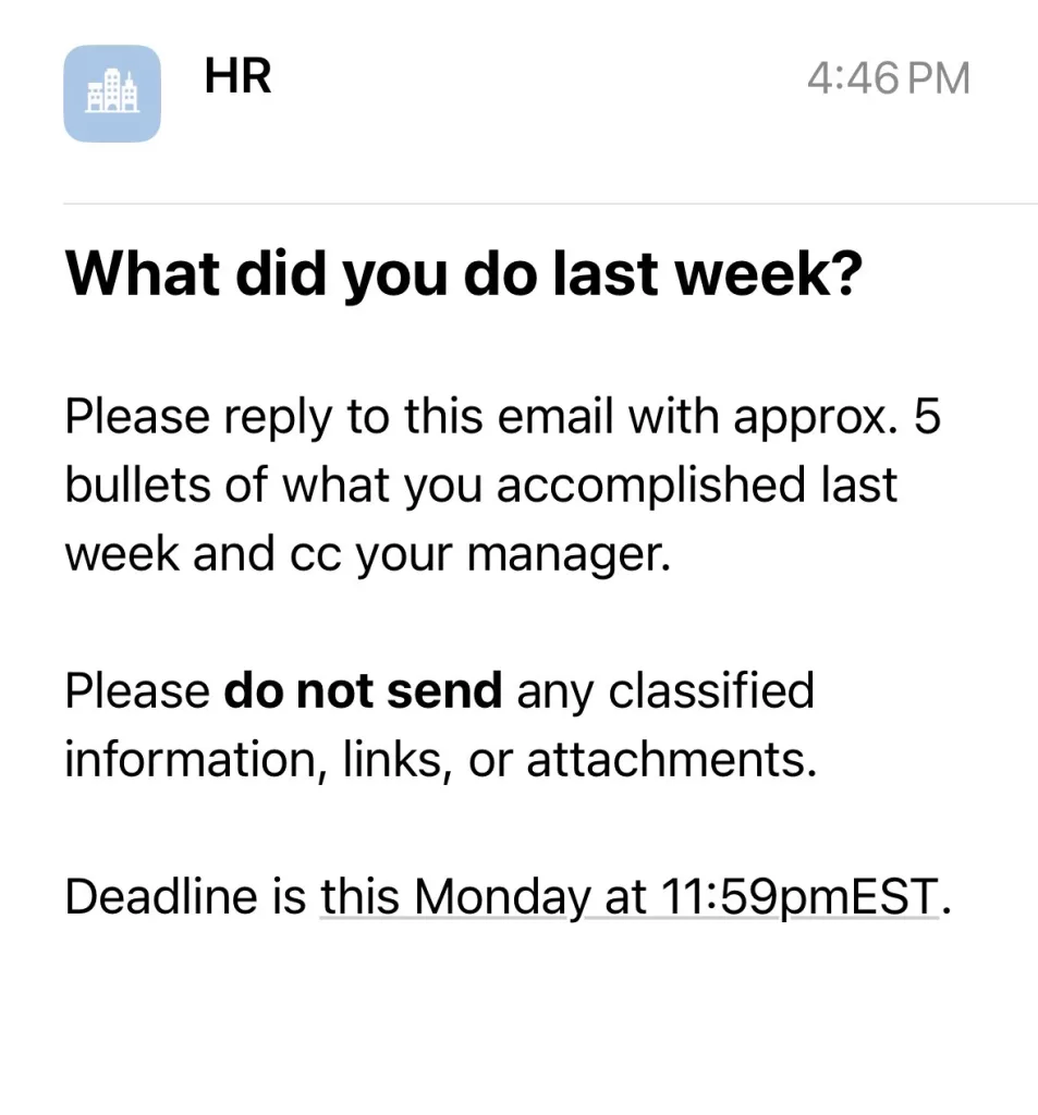 DOGE Илона Маска разослал сотням тысяч федеральным служащих США письмо с просьбой