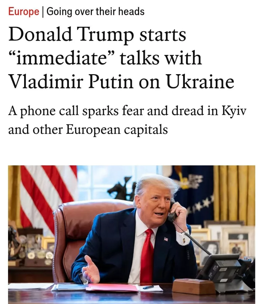 «Теперь это мир Путина и Трампа», — телефонный разговор лидеров России и Украины стал главной новостью дня в мире
