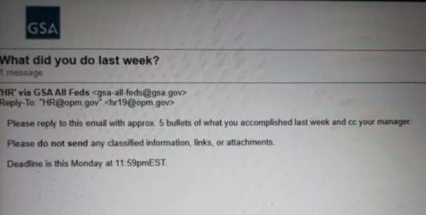 DOGE Илона Маска разослал сотням тысяч федеральным служащих США письмо с просьбой