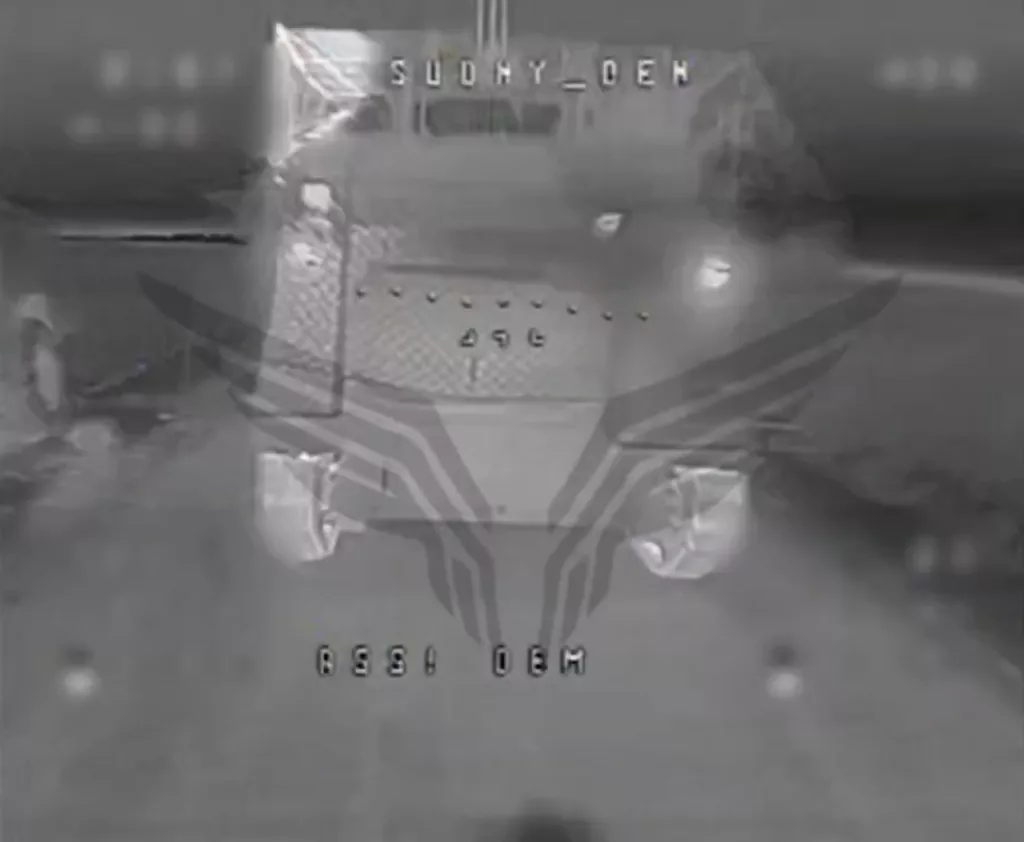 Истребление украинской техники и пехоты на трассе из Юнаковки в Суджу, используемой ВСУ в качестве основной дороги снабжение своей группировки в Курской области