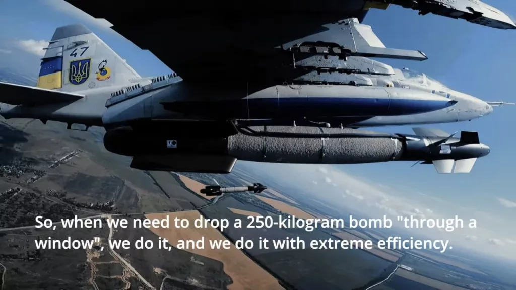 Украинский Су-25 с французскими высокоточными авиабомбами AASM-250 HAMMER и американскими НАР Zuni