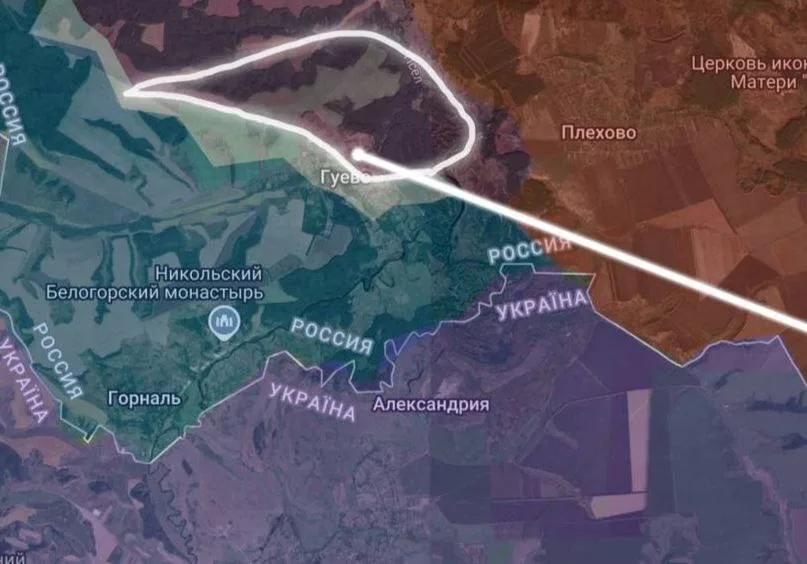 Курская область. Подразделения ВС РФ взяли под контроль лес восточнее Гуево и зашли в Олешню с севера