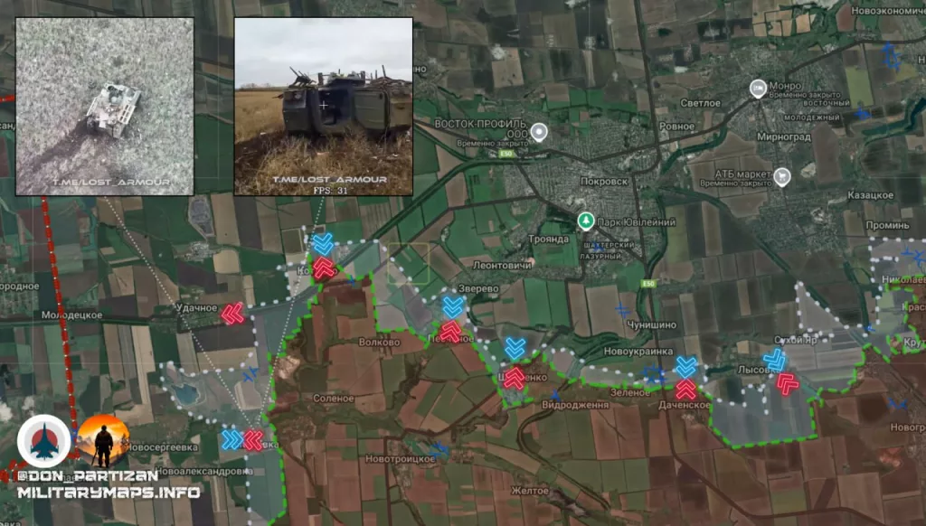 Покровское (Красноармейское) направление: позиционные бои и продвижение российских войск