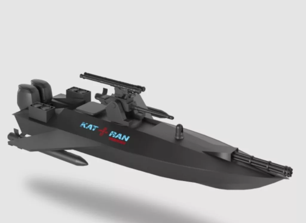 Украинская компания Military Armored Company HUB представила безэкипажный катер «Катран»