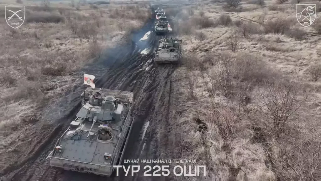Американские БМП M2A2 Bradley ODS-SA были замечены на вооружении белорусского националистического подразделения «Тур», воюющего в составе 225-й отдельной штурмовой бригады ВСУ