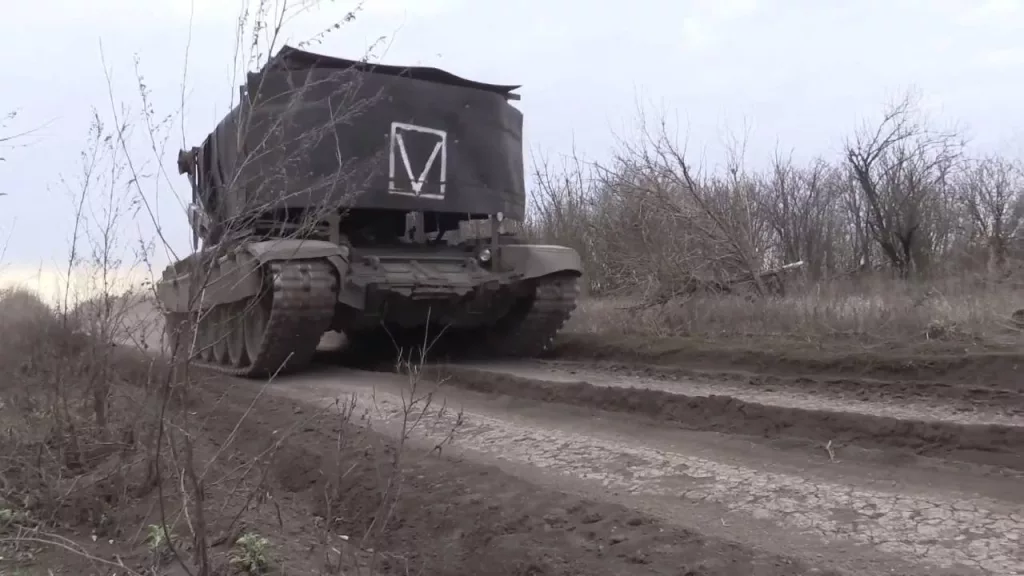 Боевая работа расчёта тяжёлой огнемётной системы ТОС-1А «Солнцепек» на Южно-Донецком направлении