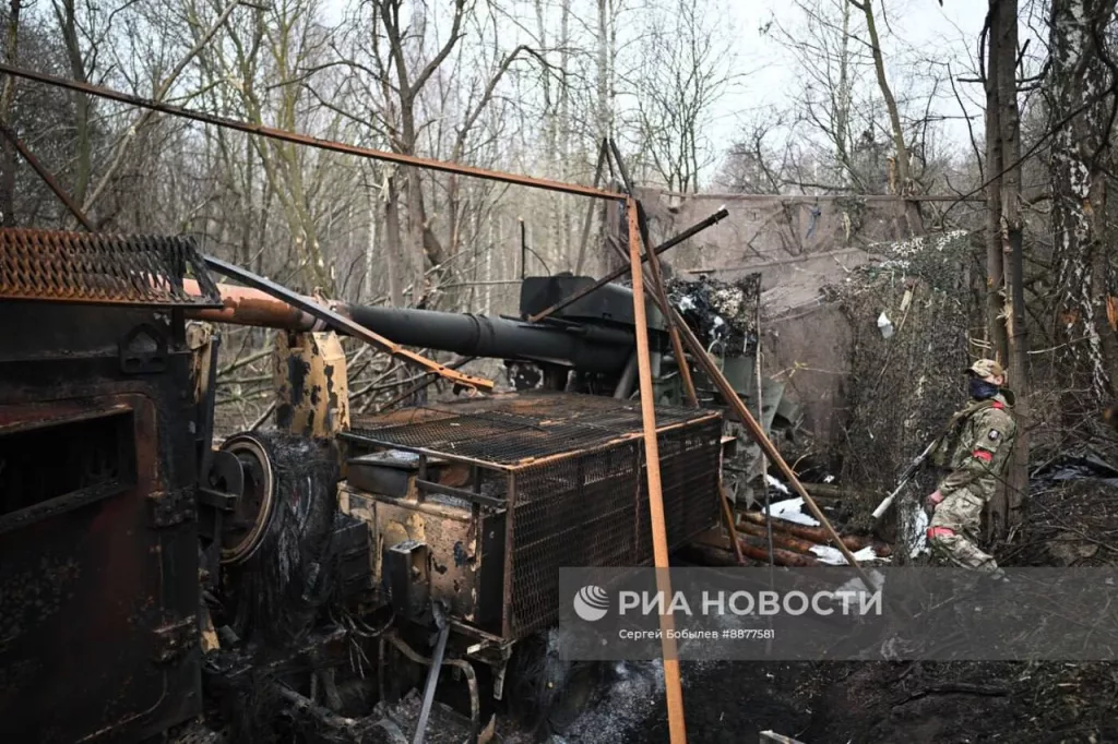 Уничтоженная в Курской области украинская 155-мм САУ «Богдана» на шасси Tatra Phoenix