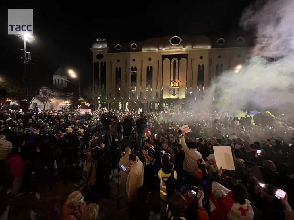 Новые протесты вспыхнули в Грузии