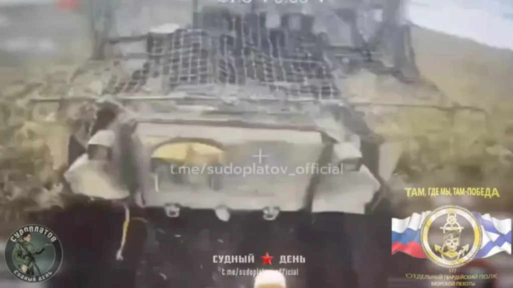 Добивание украинских БМП Marder 1A3, танка Т-64БВ, квадроцикла и пары инженерных машин, брошенных  во время прорыва границы Белгородской области, а также поражение едущей БМП M2A2 Bradley