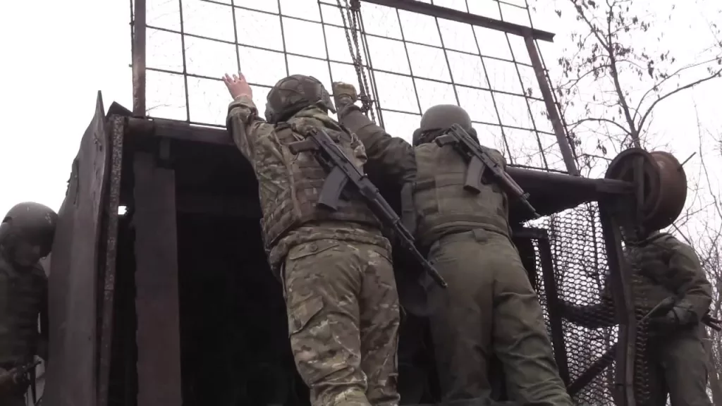 Боевая работа расчёта тяжёлой огнемётной системы ТОС-1А «Солнцепек» на Южно-Донецком направлении