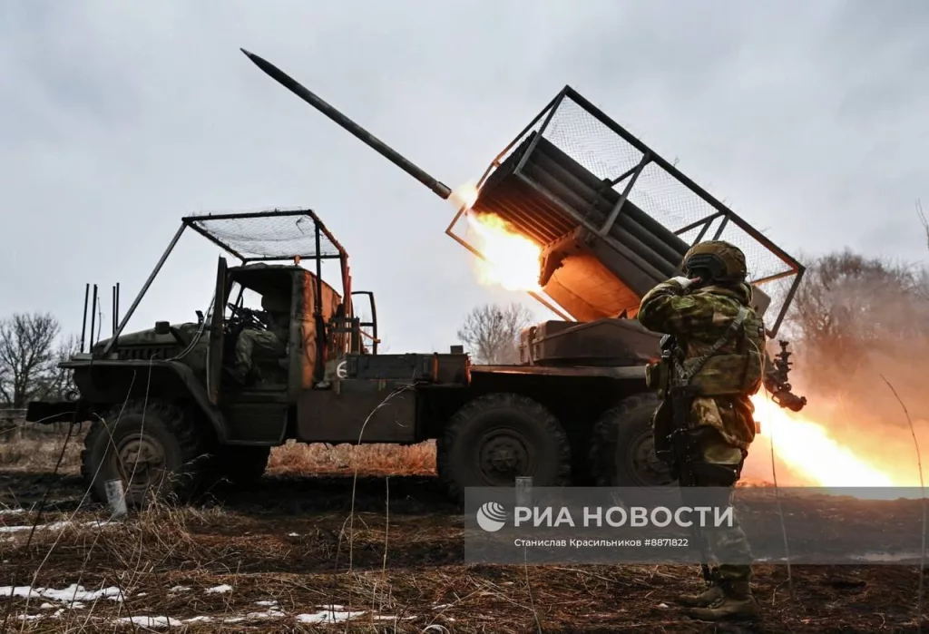 Боевая работа расчёта РСЗО 9К51 «Град» 40-й отдельной бригады морской пехоты Тихоокеанского флота в Курском приграничье. Часть 1