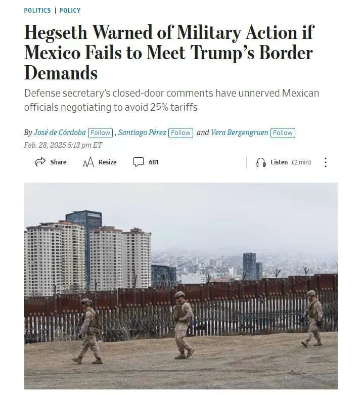 США грозят Мексике "военными действиями", если она не справится с наркокартелями - WSJ