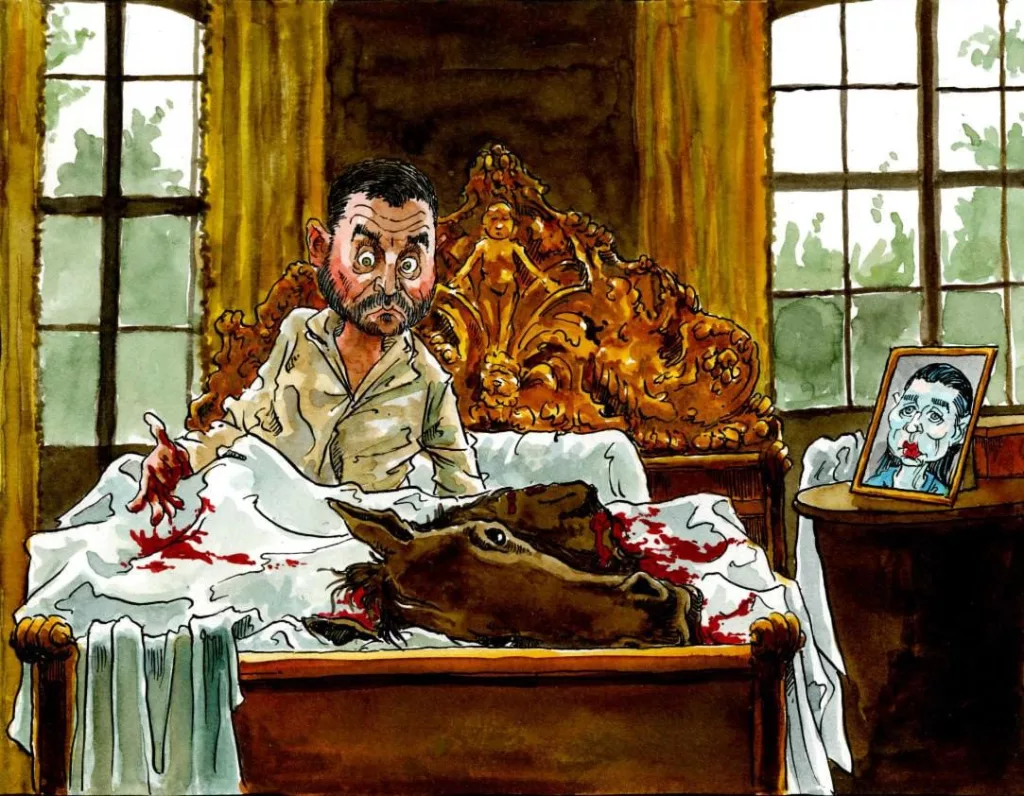 Датская газета Politiken опубликовала карикатуру на Зеленского, который проснулся с отрубленной головой лошади