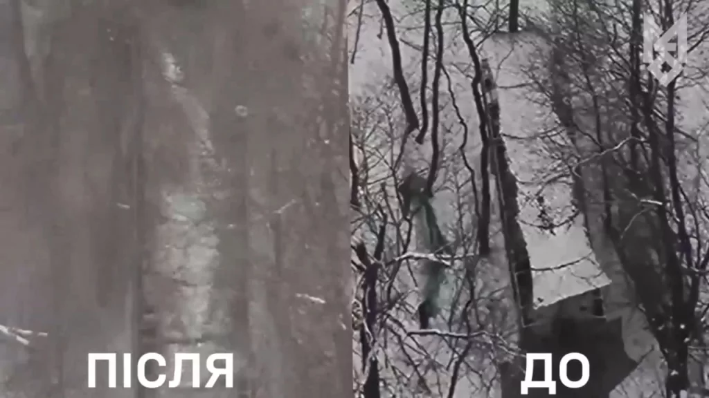 Противник опубликовал кадры удара сразу двумя ракетами GMLRS - M31A1 с осколочно-фугасной БЧ и M30A1 с БЧ из вольфрамовых шариков по российский 152-мм колесной САУ 2С43 «Мальва»