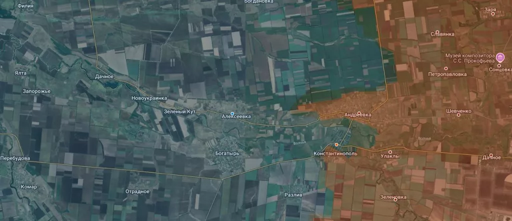 После освобождения Андреевки (западнее Курахова) «южная» группировка РФ, судя по всему, двинется в сторону Днепропетровской области на рубеж Алексеевка-Зелёный Кут-Новоукраинка