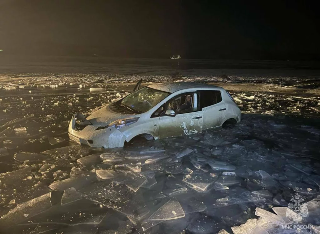 На Байкале спасли овчарку, которую оставили тонуть в машине
