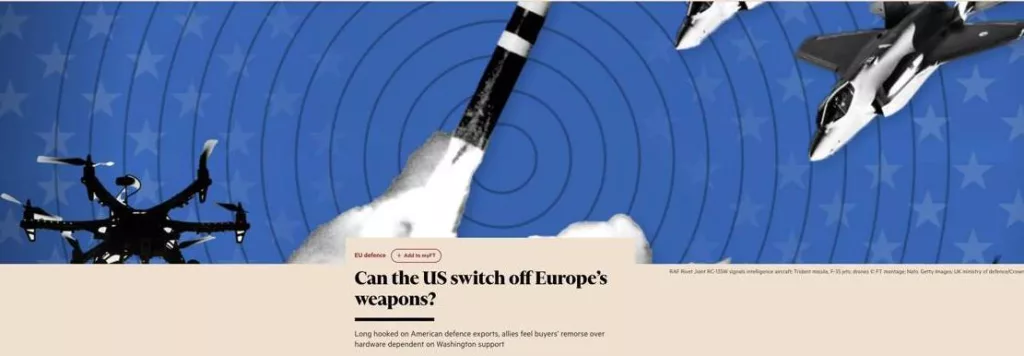 США могут отключить оружие Европы, — FT