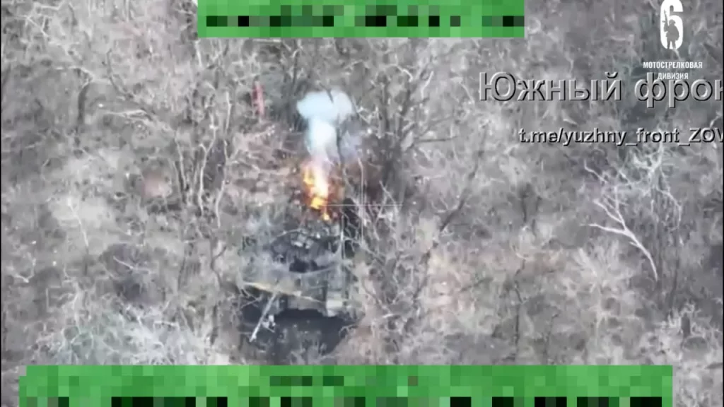 Ранее затрофееный противником редкий российский Т-90А стал жертвой пары FPV-дронов на востоке от Константиновки