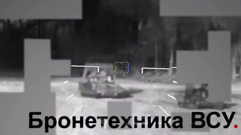 Ми-28НМ и Ка-52М ударами "Вихрей" встречают украинскую броню в момент пересечения границы с Белгородской областью