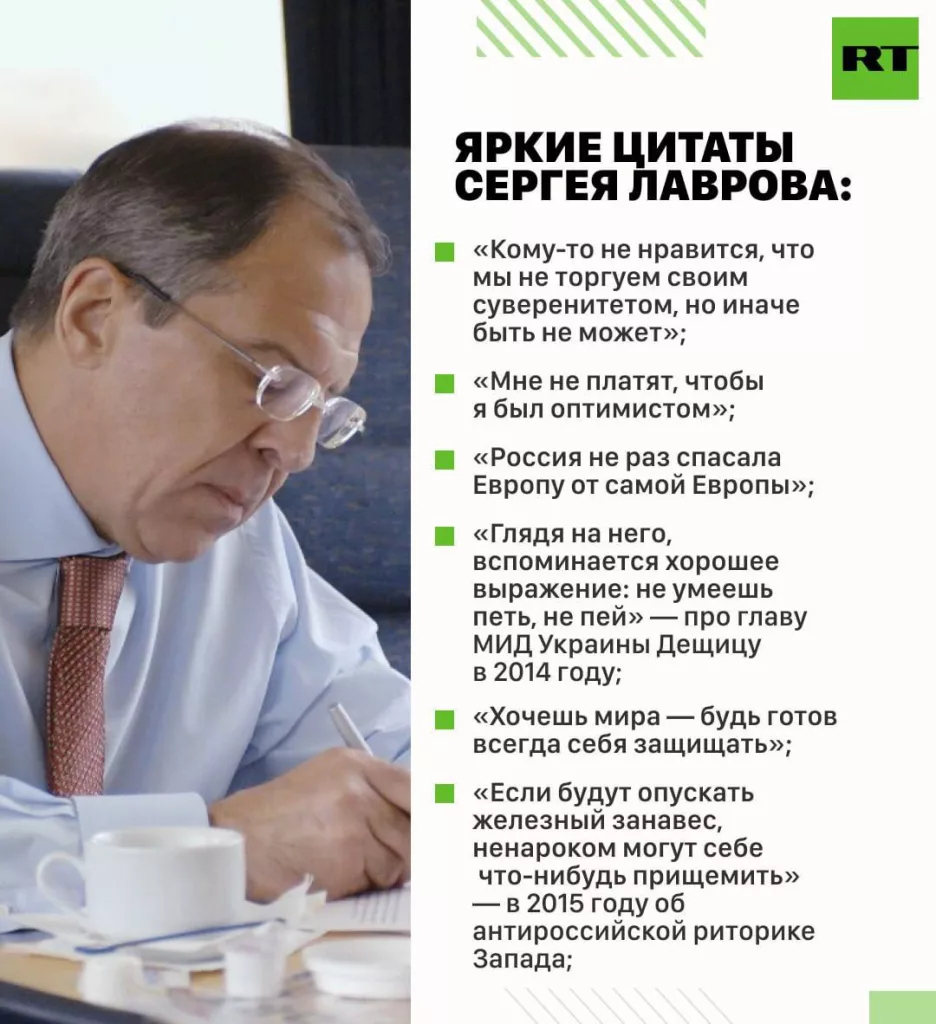 «Устав ООН — не меню»: к юбилею Сергея Лаврова собрали его самые яркие цитаты