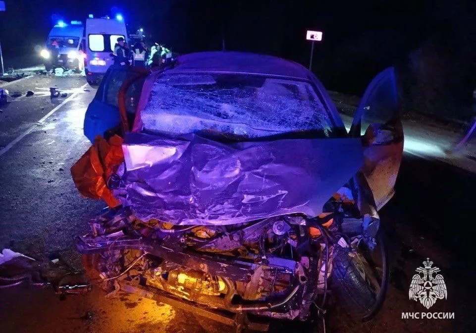 Жёсткое ДТП с четырьмя легковушками в Туле на трассе М-2