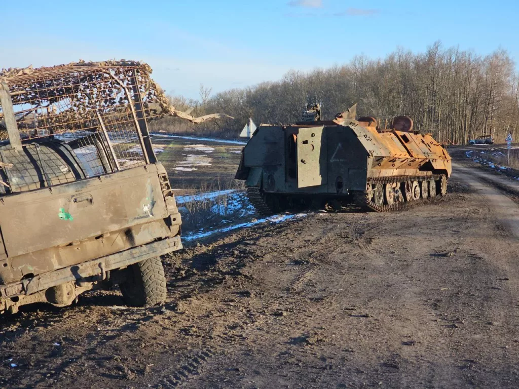 Первая зафиксированная потеря редкой украинской БМП-1ЛБ (МЛ-ЛБу с боевым модулем БМ-7 «Парус») в Курской области