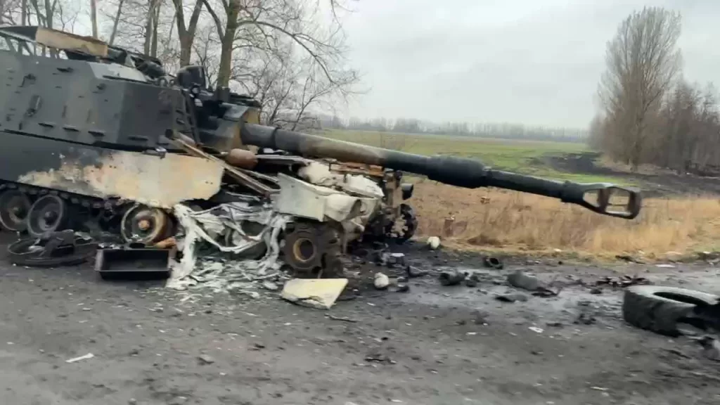 Уничтоженная в Курской области американская 155-мм САУ M109A6 Paladin, принадлежавшая 47-й ОМБр ВСУ