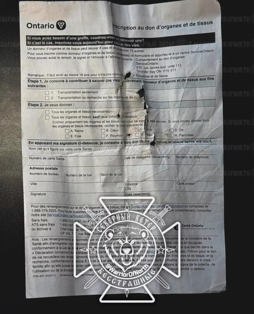 У пленного украинского солдата нашли анкету канадской клиники: военнослужащий дал "добровольное согласие" на трансплантацию органов