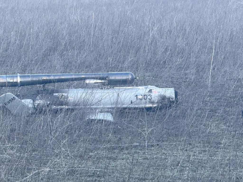 Российская воздушная мишень Е-95М, упавшая где-то на территории России