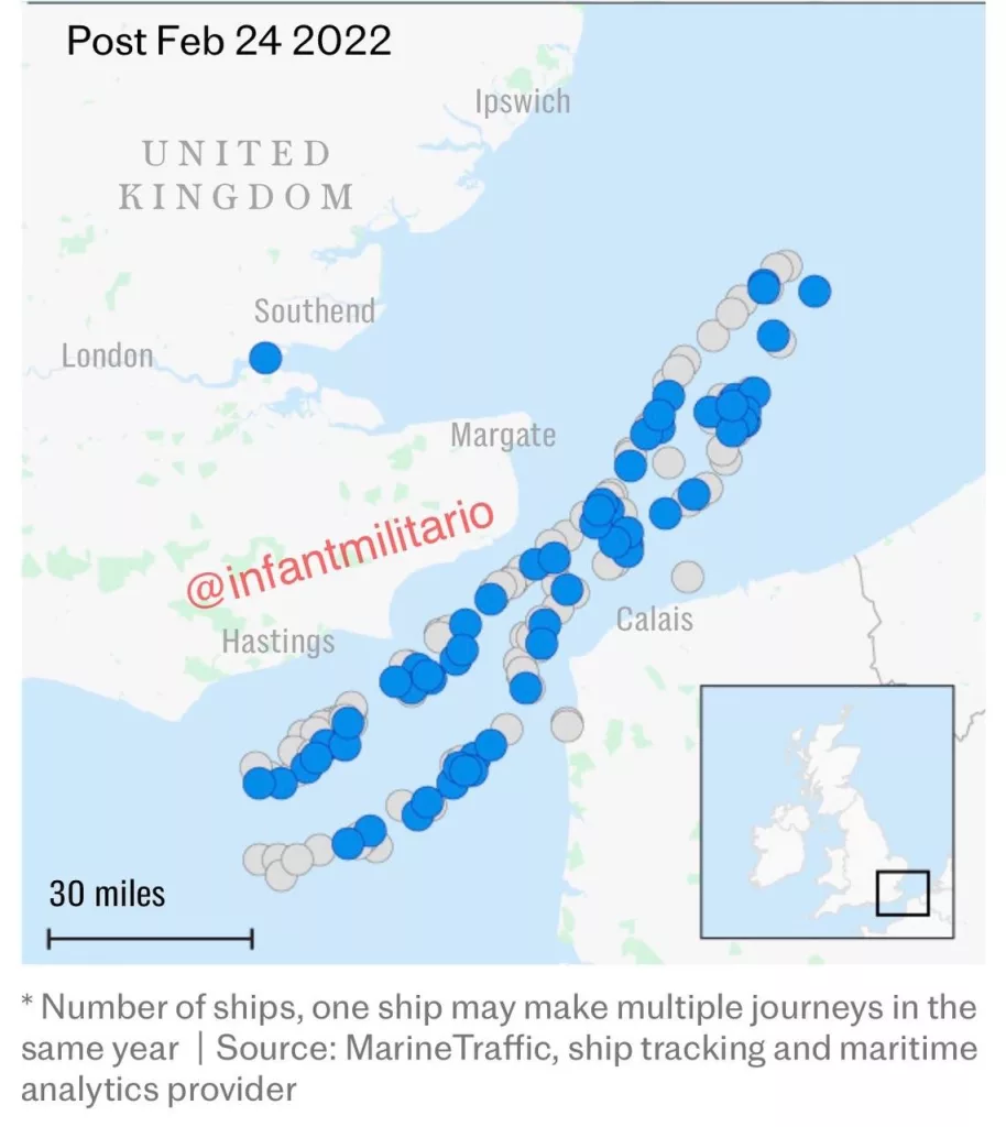 Как сообщает Telegraph, число российских танкеров, проходящих через Ла-Манш, почти удвоилось с тех пор, как Лондон ввел санкции против Москвы после начало СВО