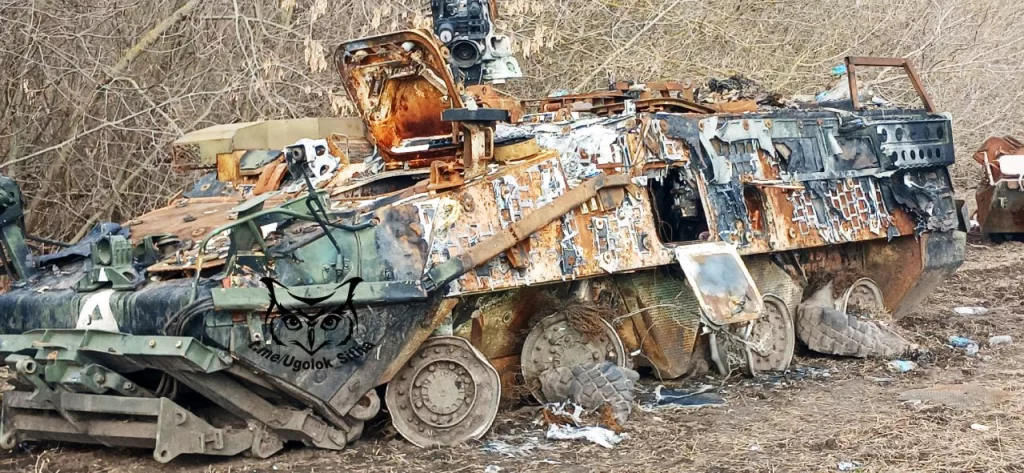 На этом БТР украинские фашисты пытались сбежать из Курской области