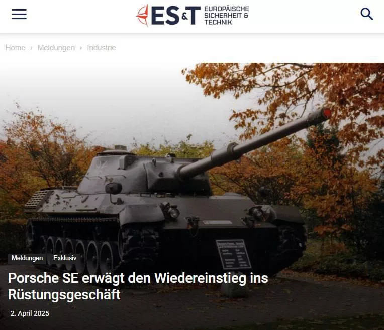 Возвращение к истокам: Porsche готовится снова выпускать танки