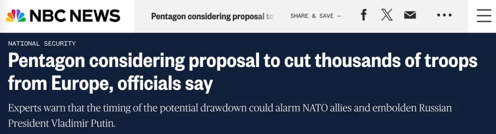 США собираются свернуть часть военного присутствия в Восточной Европе — до 10 тыс. солдат могут вернуться домой