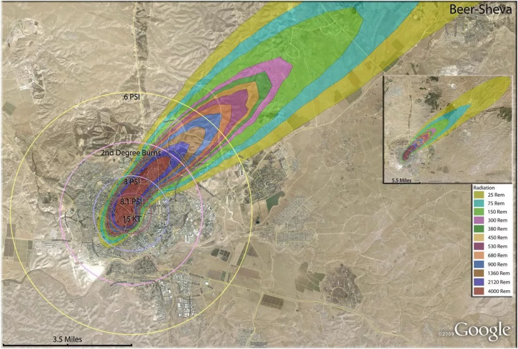 Очень популярным тезисом, в рамках обсуждения текущего кризиса вокруг Ирана, является утверждение будто Израиль можно было бы ликвидировать парой-тройкой ядерных бомб всего-лишь Хиросимской мощности
