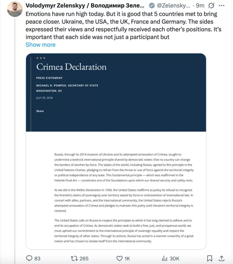 Зеленский опять наехал на Трампа